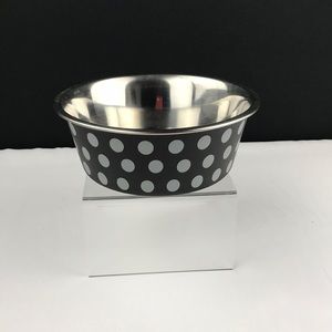 Indipets, 30oz Buster Bowl. Black polka dots. NWT